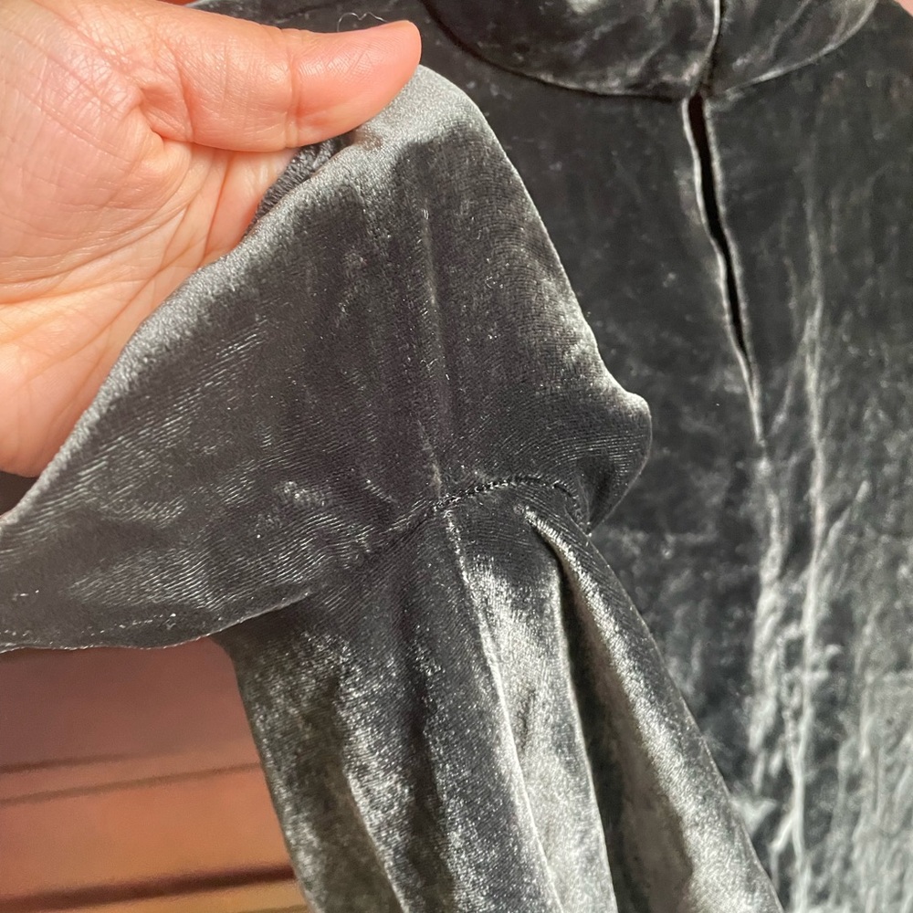 Madewell Choker Velvet Tee XS in Gray/green - Picture 8 of 12